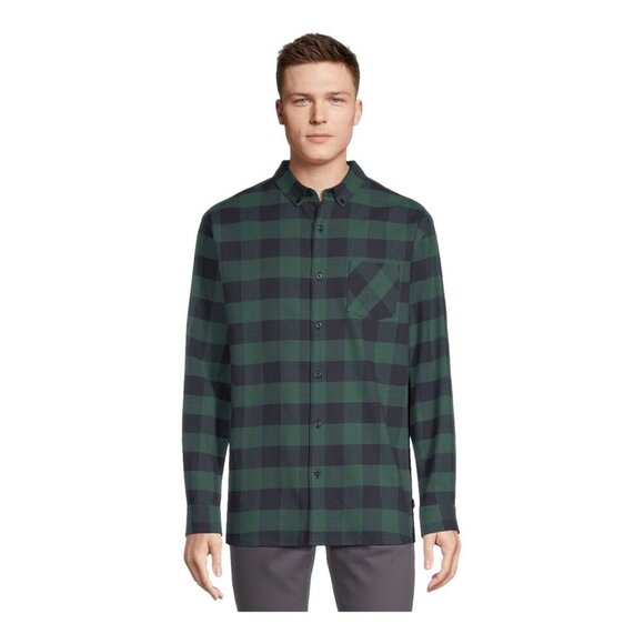 NEW Ripzone Men's Monte 2.0 Flex Flannel Long Sleeve Shirt Thyme Green - Picture 1 of 5